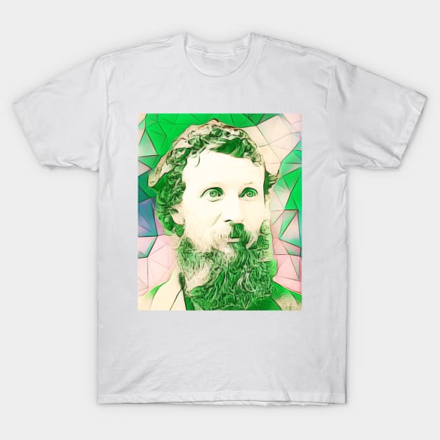 John Muir Green Portrait | John Muir Artwork 7 T-Shirt by JustLit